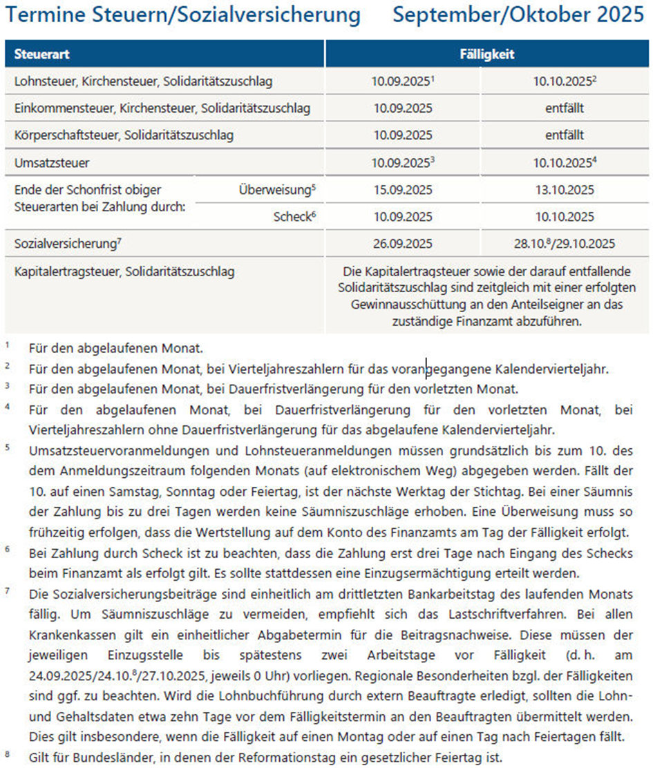 Mandanteninformationen